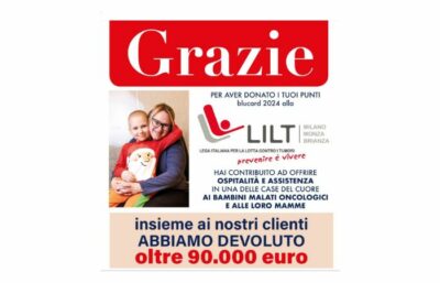 Oltre 90mila euro da Il Gigante e LILT per aiutare le famiglie dei piccoli pazienti oncologici